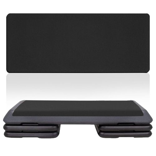 LAIAMER 35in*13in Aerobic Exercise Step Platform Thick Mat, Step Platform Mat Extra Thick Yoga Mat Small Yoga Mat Workout Mat for Exercise at Home for Yoga Cushion for Your Knees, Wrist Protection