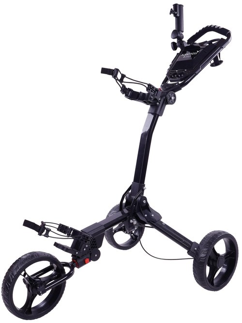 Fitvids Wheel Golf Push Cart - Lightweight Folding Golf Walking Push Cart Trolley Golf Bag Holder, Black