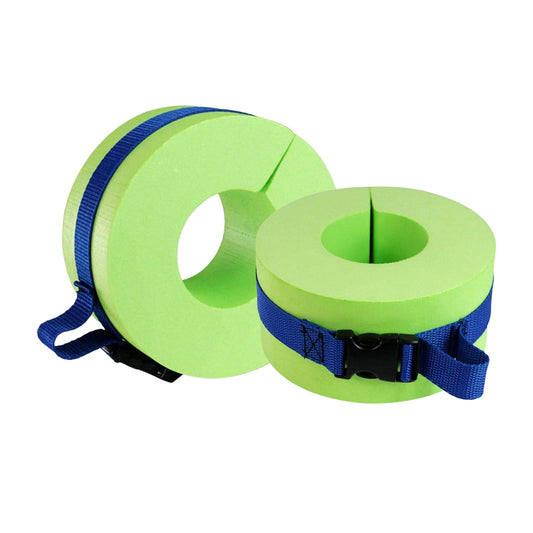 2 Pieces Foam Swim Aquatic Cuffs Equipment Water Aerobics Float Ring with Detachable Hook and Loop Fastener Fitness Workout Set for Swimming Fitness Training Pool Exercise for Arms Ankles