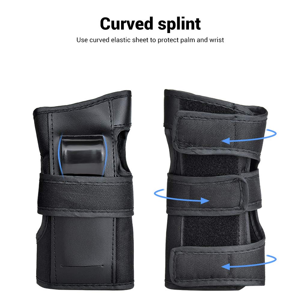ICRPSTU 1 Pair Wrist Guard Protective Gear for Roller Skating Skateboarding Wristsavers Brace Protective Gear for Adults Kids Youth (L)