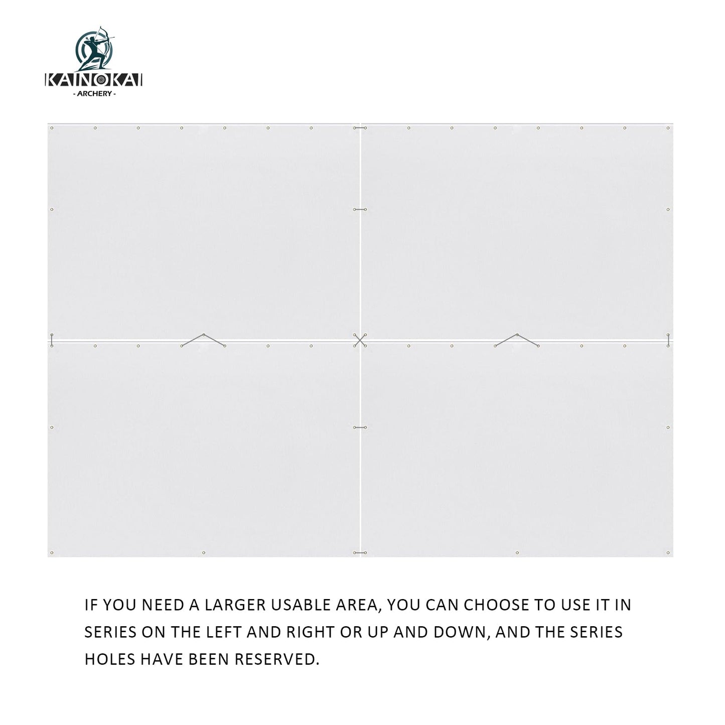 KAINOKAI Archery Backstop Archery Netting for Recurve Bow Compound Bow Crossbow and Throwing Knives (5x5 ft White)