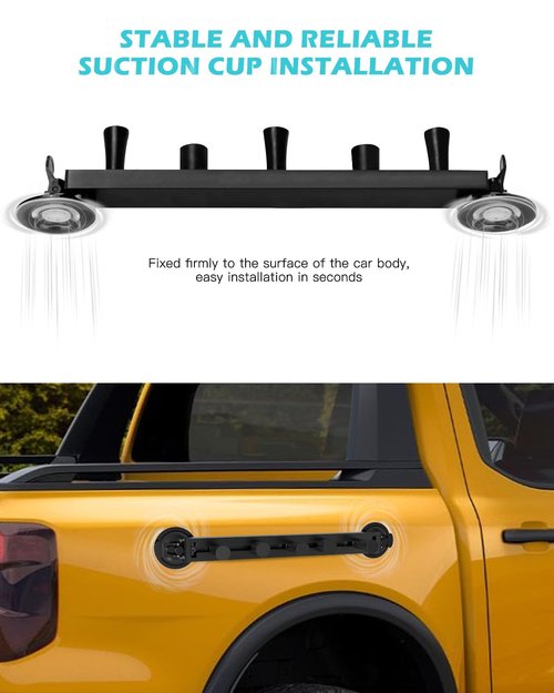 Suction Cup Snowboard Holder for Car – Holders to Prevent Ski and Snowboard from Tipping Over – Protects Vehicle from Scratches – Easy Install Magnetic Ski Holder