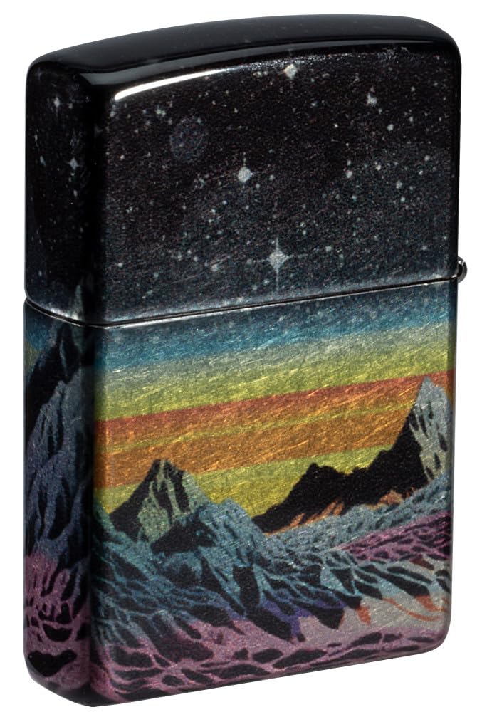 Chrome Space in Color Zippo Lighter - Space Lighters Variation