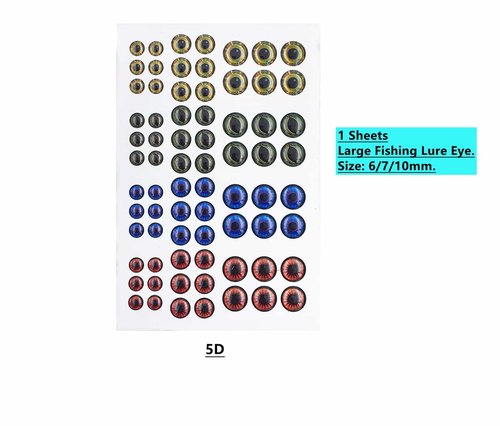 Fish Eyes for Lures Making - Small and Large Fishing Lure Eye 3mm 4mm 5mm 6mm 7mm 10mm Assortment for Fly Tying DIY Materials Tool
