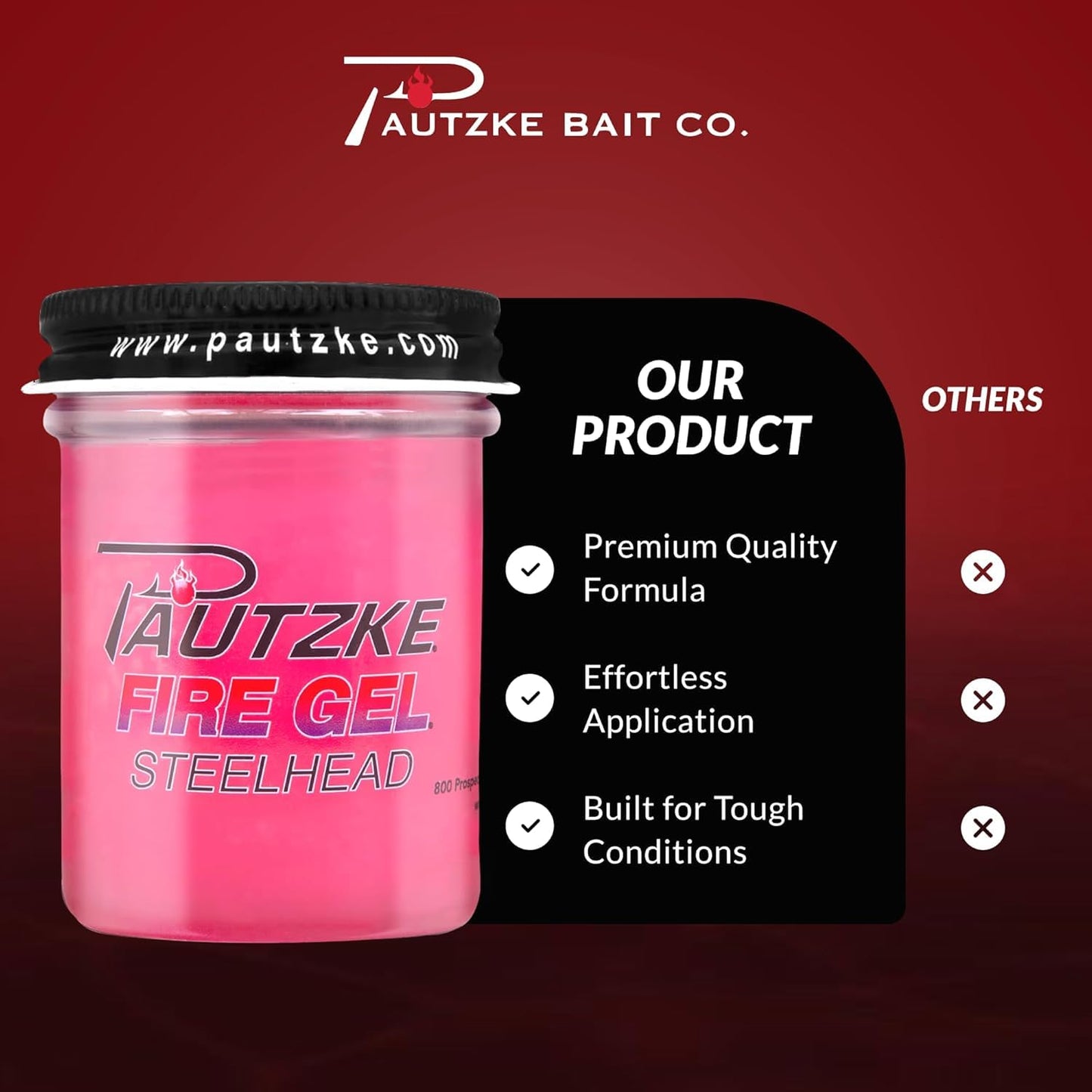 Pautzke Fishing Scent Attractant Fire Gel Bait, Bass , 1.75 OZ