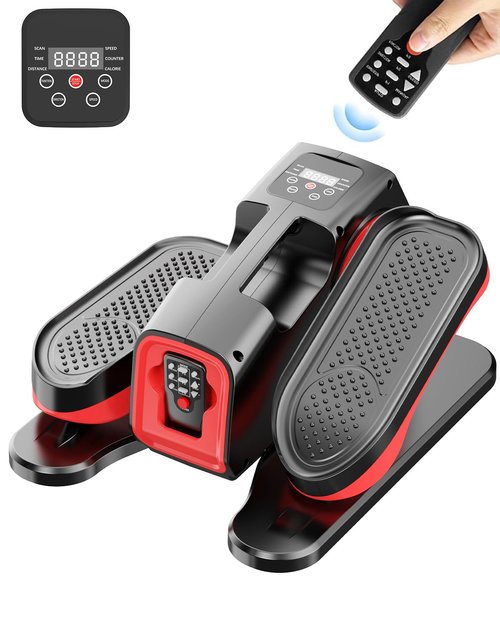Under Desk Elliptical Machine, Ellipse Leg Exerciser as Seen on Tv for Seniors Adults with 15 Adjustable Speed, Quiet and Portable Seated Pedal Exerciser,Leg Exerciser While Sitting with Remoter