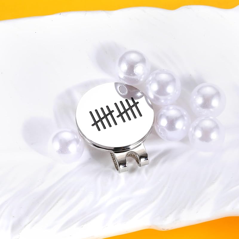 10th Anniversary Golf Ball Marker Hat Clip for Him - 10 Year Gift