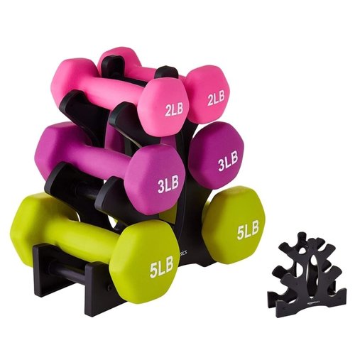 Hapivida Triangular Dumbbell Rack Stand, 3 Tier Weight Hoder A Frame Design Small WeightRacks Standing with Sturdy Bracket Space Saving for Home Gym Exercise