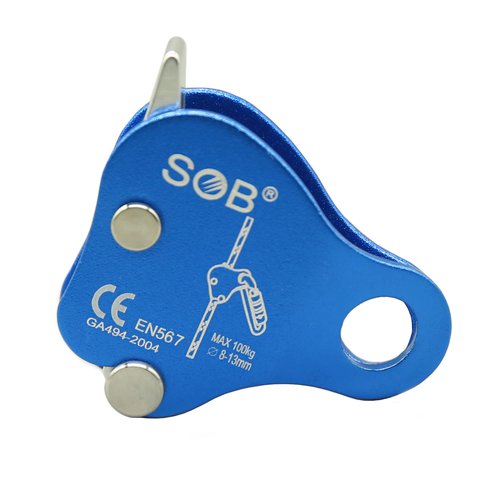 SOB Climbing Fall Protection Belay Device Ascender Protect Aluminum Magnesium Alloy Climbing Ascent Rope Grip Clamp for Mountaineering Rock Climbing Downhill Operations and Rescue