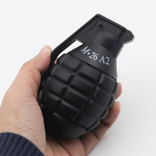 Zhongren CS Hand Grenades Toys Model Toy Spring Powered Impact for Battle Games Tactcial Airsoft Paintball (Black+Green)