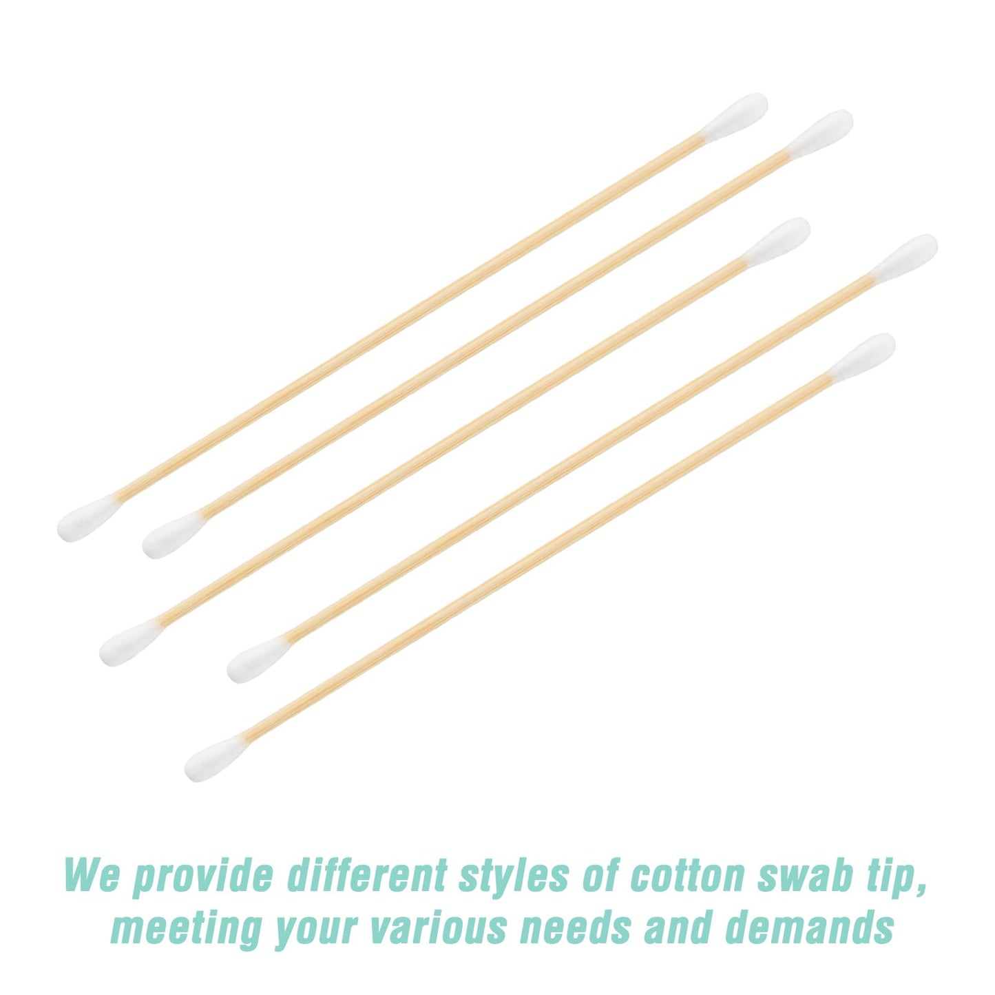BOOSTEADY 6 Inch Cotton Gun Cleaning Swabs with Bamboo Handle in Storage Case（Choose Your Tip）