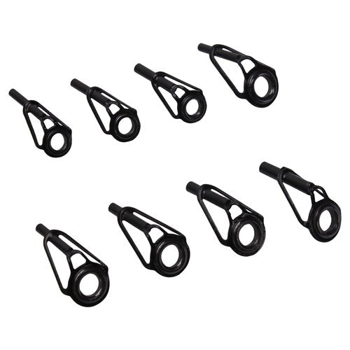 8Pcs/pack Fishing Rod Ceramic Guides Rings Set 8 Size 6mm 8mm Outer Diameter Replacement Fishing Rod Eye Replacements