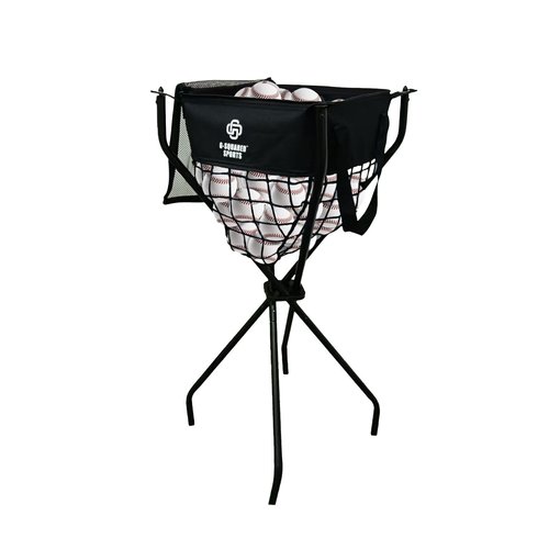 G-Squared BCDY1 Heavy Duty Ball Caddy,Holds 100+ Balls, Tool Free Assembly and Detachable Bag, Ideal for Solo/Pro Training, Easy Move