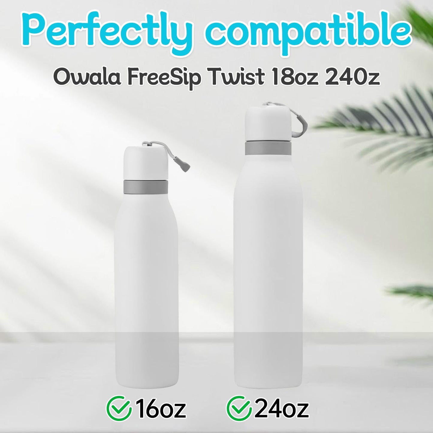 BMSQOFD 4pcs Replacement Stopper for Owala FreeSip Twist 18oz 24oz,Water Bottle Top Lid Gasket for Owala FreeSip Twist Series Seal Bottle Cap Mouth Stopper Part Accessories (Gray)