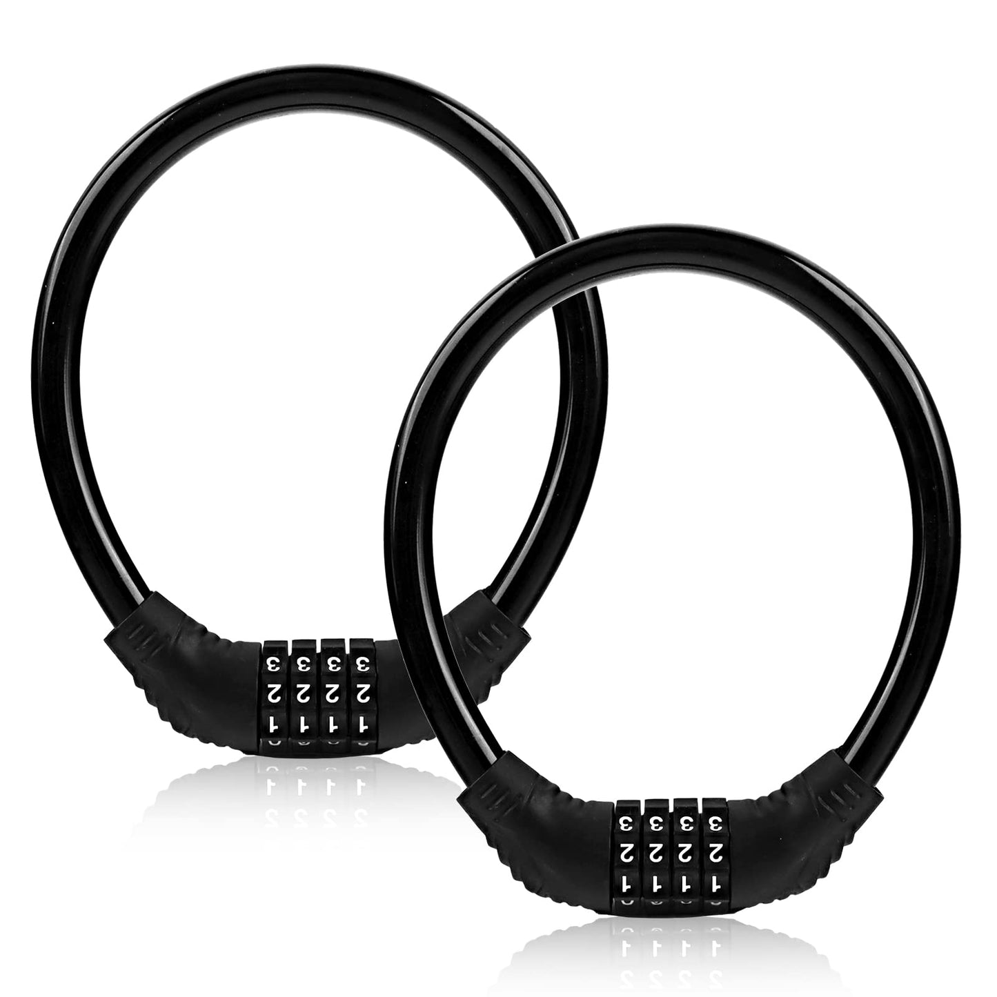 Bike Lock Cable, Bike Locks Heavy Duty Anti Theft, Combination Cable Lock for Outdoor Equipment, Black 1Ps