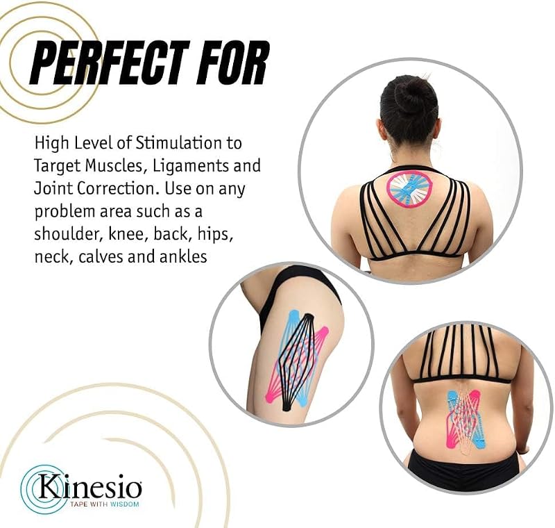 Elastic Therapeutic Athletic Tape 2 Pack - Water-Resistant, Latex-Free