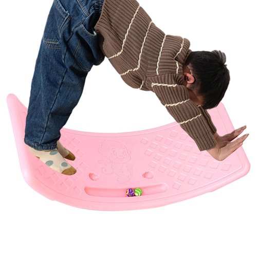 Wobble Board,Balance Board,2025 New Curved Rocking Seesaw Balance Boards Balance Popping Board Non Slip Sensory Training Balance Beam Equipment For 𝐁oys 𝐆irls, Hold Up To 25Kg For Indoor Use