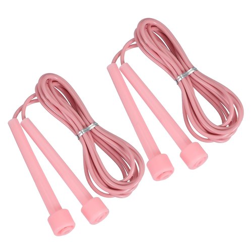PATIKIL Jump Rope PVC, 2 Pcs Adjustable Speed Skipping Rope Tangle-Free Exercise Equipment for Workout Women Men Outdoor Training Home Fitness, Pink