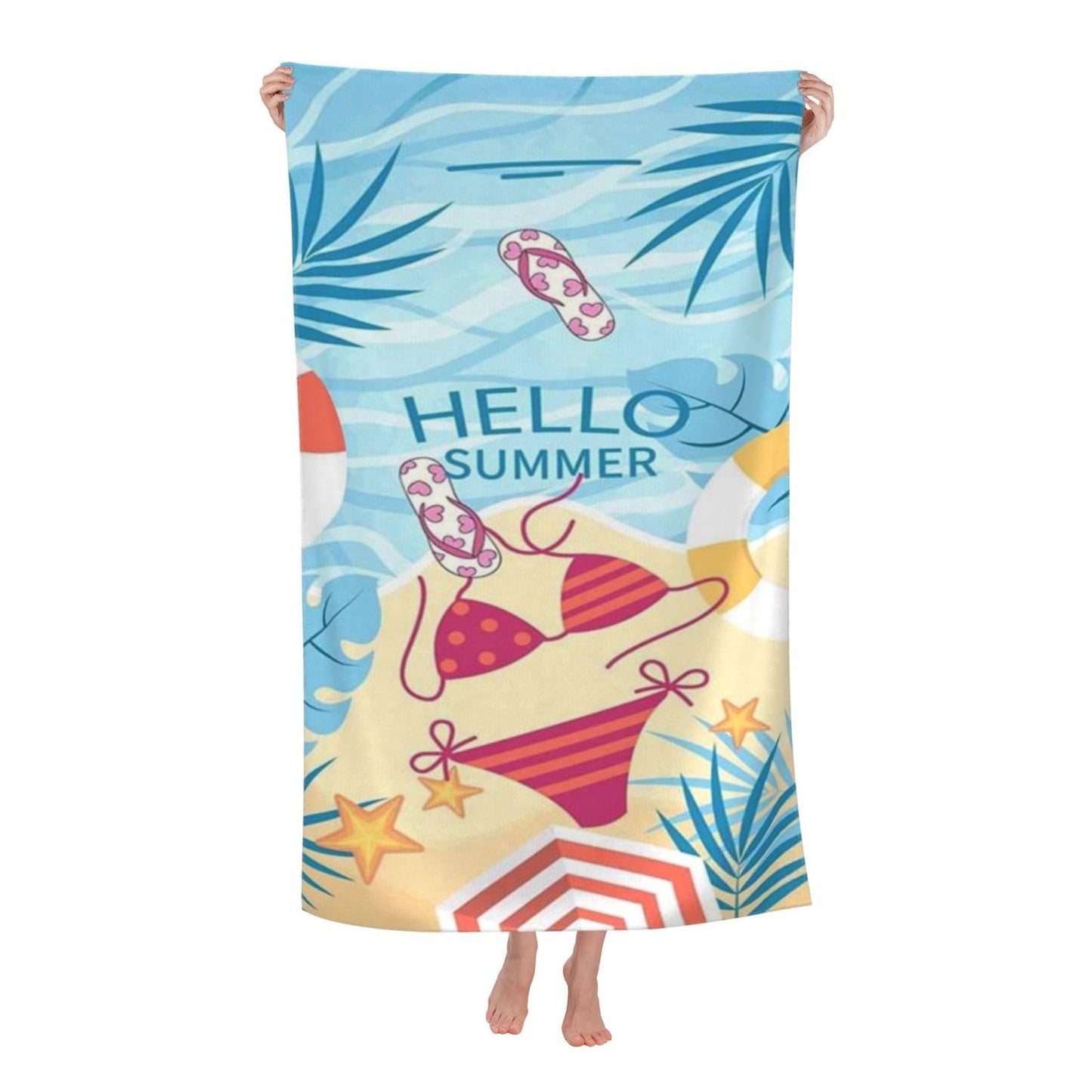 LMKLOP Cute Beach Towel for Women/Adults, Personalized Microfiber Beach Towels Bulk, Quick Dry Beach Towel for Pool, Lightweight Bath Towels Oversized Clearance 30"x 60"