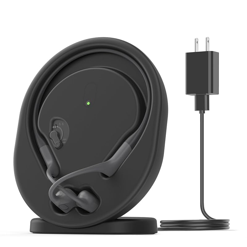 Wireless Charging Dock for Shokz OpenRun Pro & OpenRun – Stand + Magnetic Cable