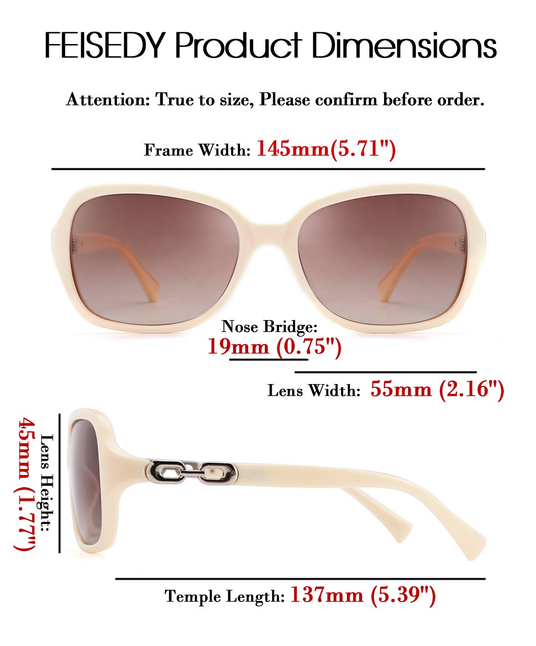 FEISEDY Vintage Square Polarized Sunglasses for Women UV400 Travel Driving Fashion Arcuate Sunglasses B2526