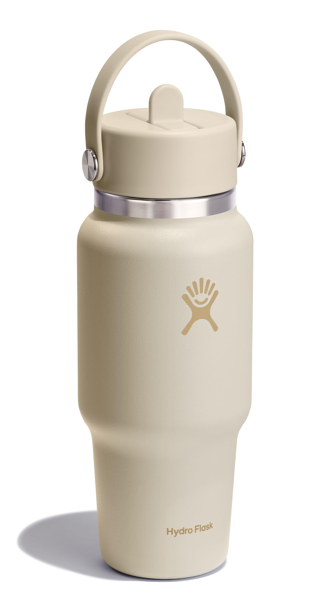 Hydro Flask Water Bottle - Insulated Stainless Steel - Wide Mouth Flex Chug Lid, Non Spill, Leakproof in 24 Oz Coconut Cream