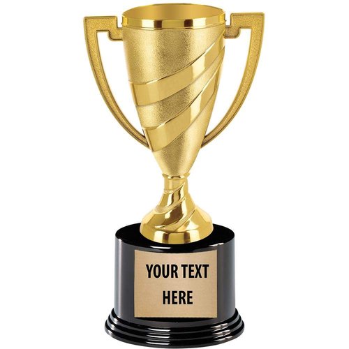 Large Cup Trophies, 9" Gold Cup Real Trophy Award with Custom Engraving, 1 Pack Prime