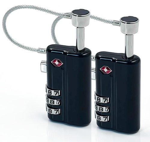 Professional Gun Case Lock TSA Approved Gun Case Lock,with Durable & Cut Resistant Alloy Steel Shank Gun Lock,TSA Gun Safe Lock for Travel Case or Child Safe (2 Pack)