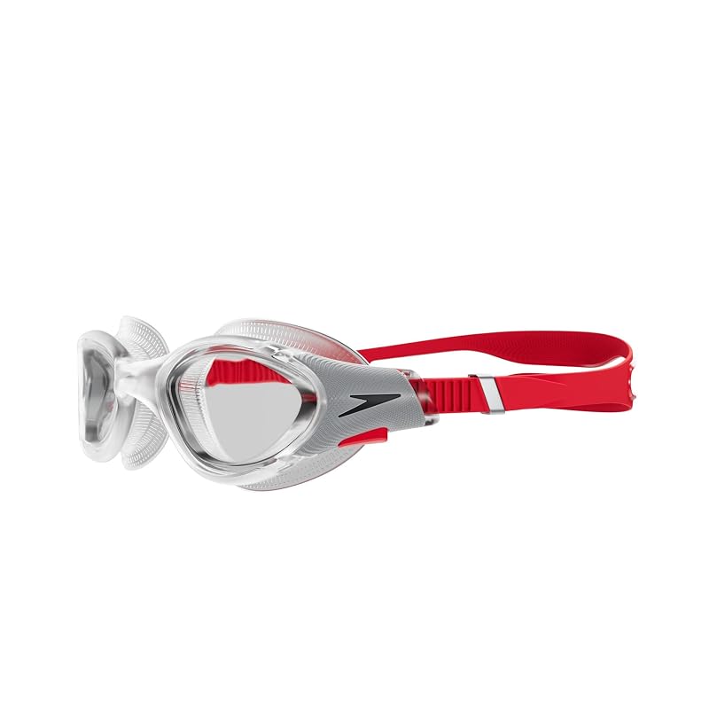 Speedo Biofuse 2.0 Unisex Swim Goggles - Red/Silver/Clear Variation
