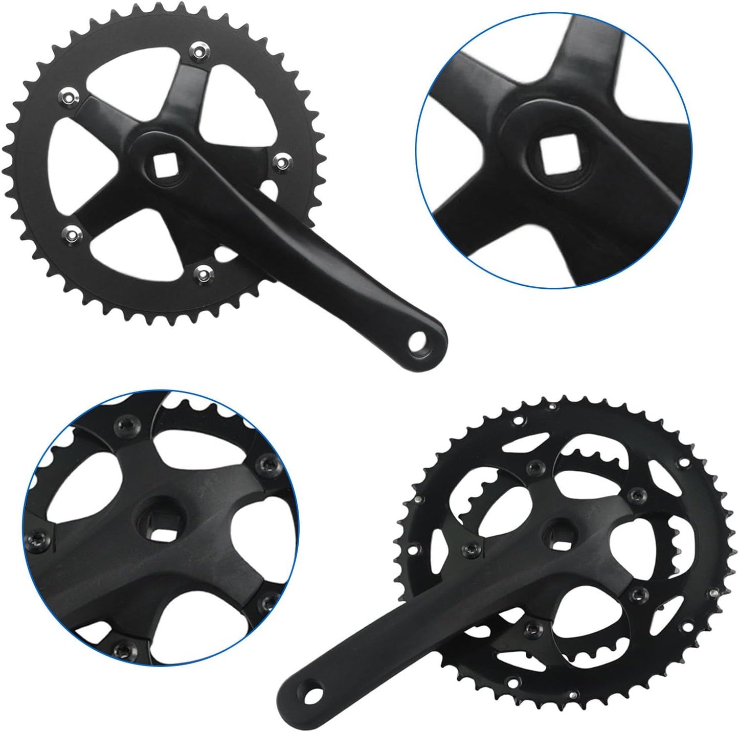 2 PCS Bicycle Crank Puller, Black Steel Crank Arm Removal Tool Bike Crank Remover Tool Crankset Arm Remover Crank Extractor Crank Removing Bicycle Crank Pulley Too for Bicycle Maintenance