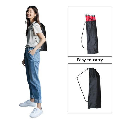 The Huang Yunming yoga stick is made of sturdy steel that is 5 feet high and an adjustable stretching stick, providing flexibility, agility, and balance. Multi functional fitness stick with 5 steel pipes (Red)