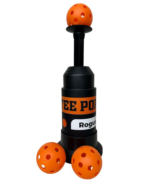 Baseball Training Mini Tee Popper - Pops Up Balls to The Perfect Height - Hitting Practice Without a Pitcher - from Rogue Athletics - 3 Balls Included - for Ages 14 & Under