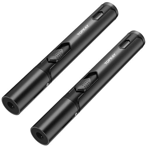 TOPKAY Torch Lighters, 2 Pack, Butane Lighters, Adjustable Jet Flame Torch Lighters, Wind Resistant Butane Refillable Gas Torch Lighter Long Lighter for Candle, Grill, BBQ, Fireworks(GAS Not Included)