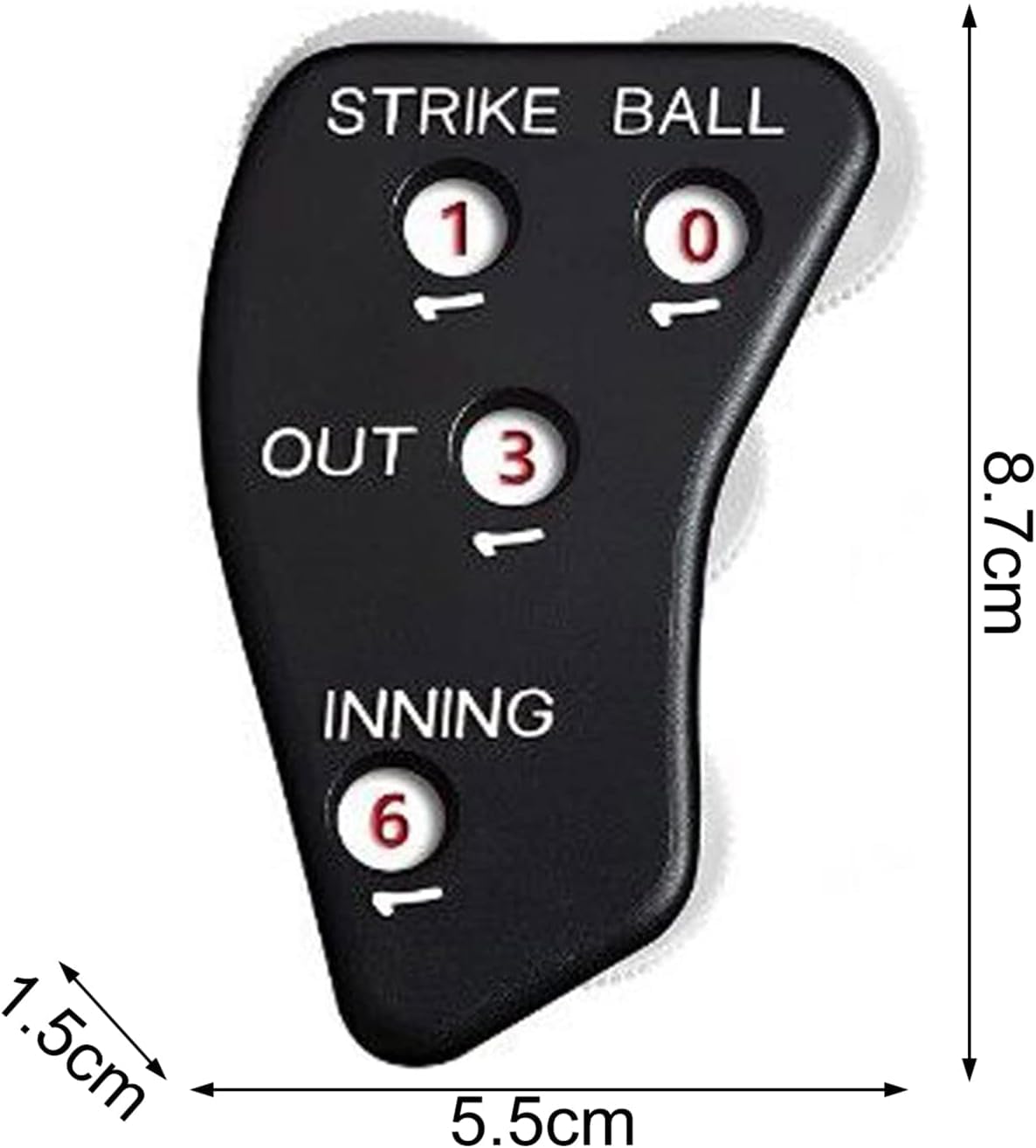 PurYupearl Black 4 Wheel Umpire Indicator, Umpire Counter Clicker, Umpire Clicker Umpire Gear, Baseball Clicker Outs Innings Balls and Strike Clicker for Softball, Referee Uniforms and Apparel