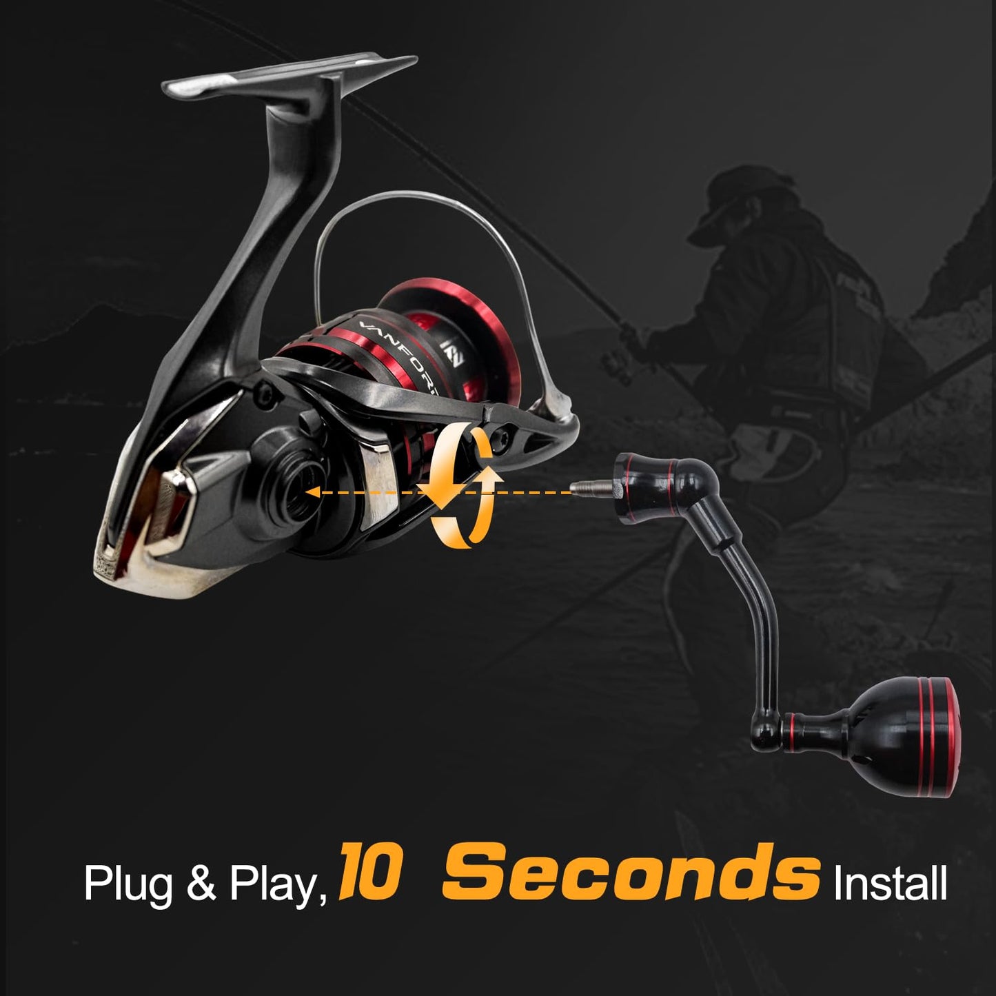 JINOHNAMILL 63mm Power Handle Compatible with FL FM Stella Vanford Vanquish Nasci