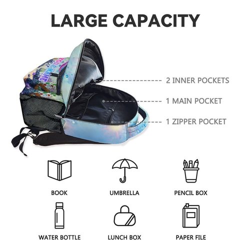 MEETUHONEY Personalized School Backpack for Kids - 17 Inch Axolotl Kids School Bag for Elementary - Portable Lightweight Animals Backpacks for Preschool
