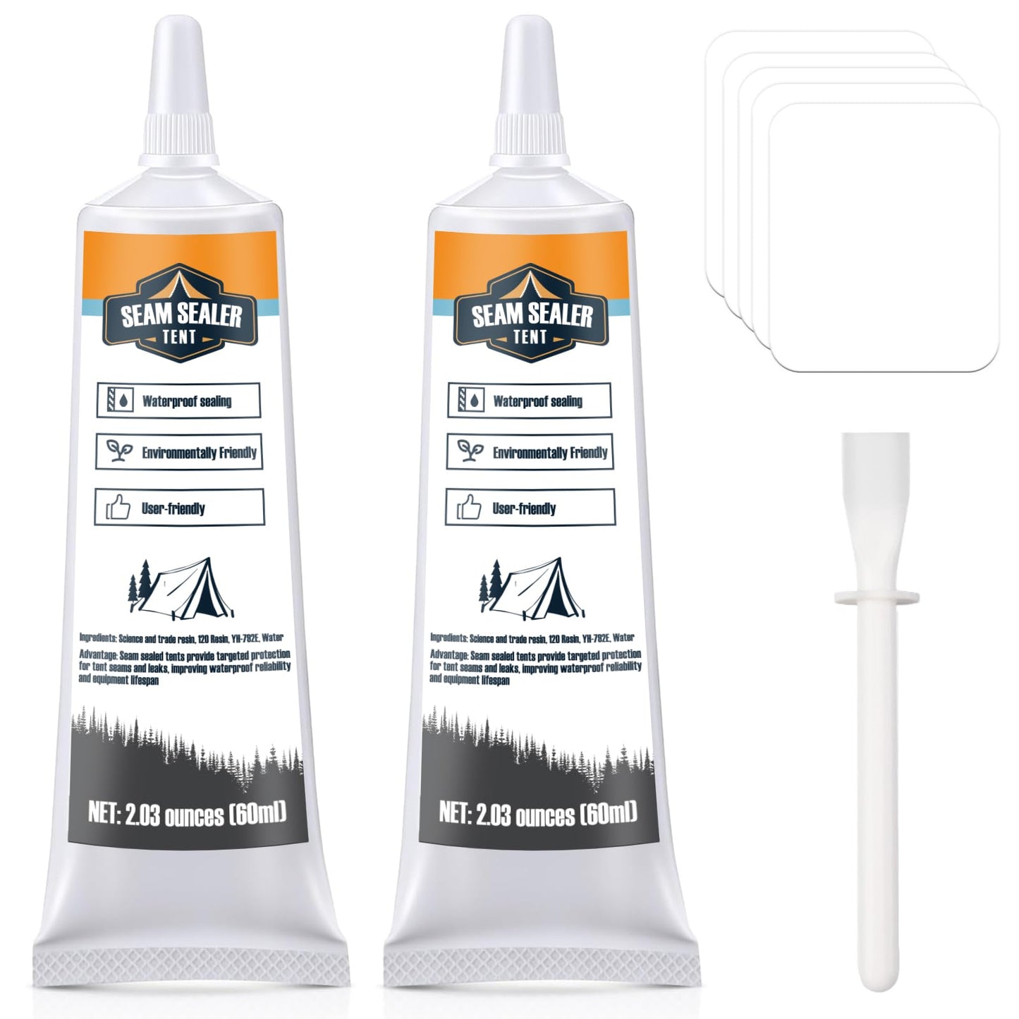 INNOVAYOU Tent Seam Sealer 120ml, No Sew Solution Waterproof Fast Cure Seam Sealer Tent, for Tents and Outdoor Fabric, Clear