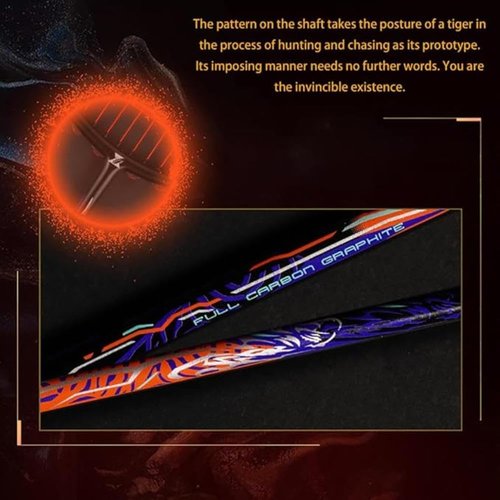 Badminton Racquet,Badminton Rackets,All Carbon Fiber Lightweight 4u Professional Competition Durable Offensive Racket,Suitable for Outdoor Fitness and Training