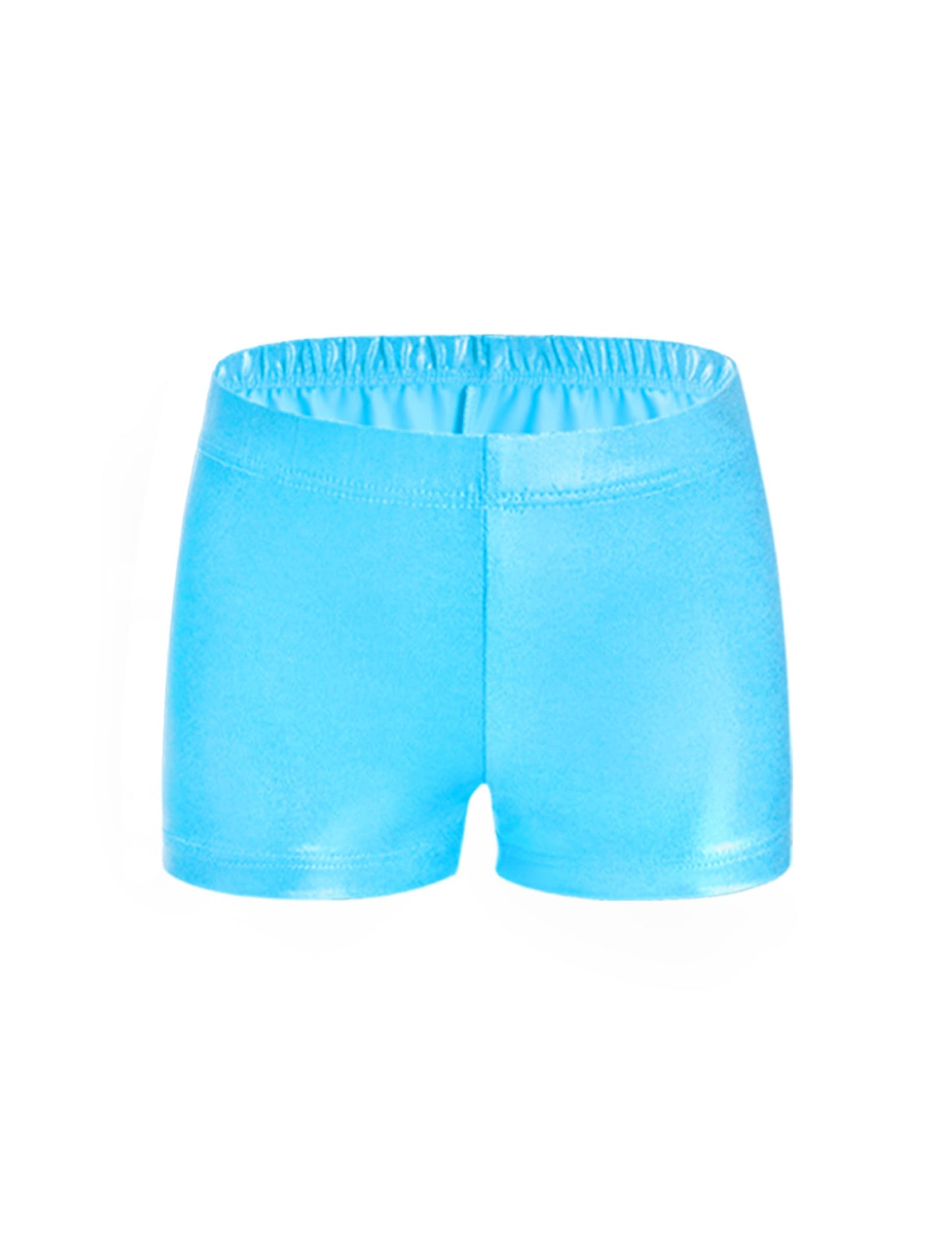 Domusgo Girls Leotards for Gymnastics Size 8-9 Years Old Set with Matching Shorts Glitter Blue Butterfly Tank