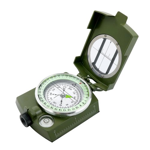 HKSWUTKW Glow in The Dark Waterproof Compass for Kids - Military Style Orienteering Compass for Boy Scouts, Hiking, Survival, and Navigation
