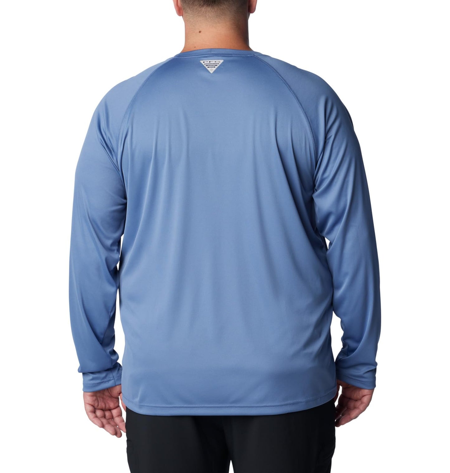 Columbia Men's Terminal Tackle Long Sleeve Shirt, Bluestone/Collegiate Navy Logo, 6X Big