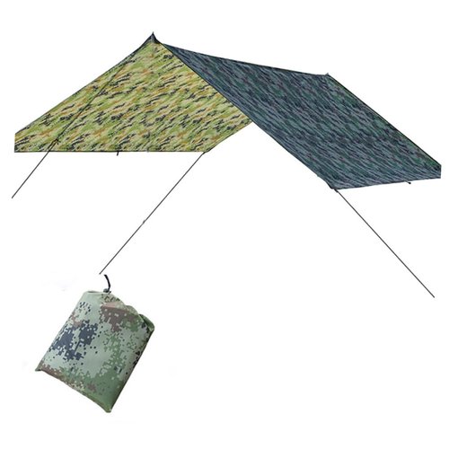 VICASKY Outdoor Canopy Shade Cloth Multi Functional Sunscreen Tent for Camping Picnics and Beach Use Camouflage Design for Sun Protection and Moisture Prevention