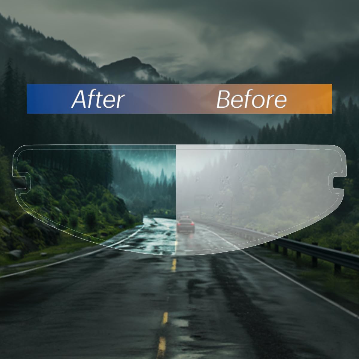 Universal Anti Fog Film for Motorcycle Helmet Visor 3.46" x 10.7"-Helmet Face Shield Anti Fog Visor Insert