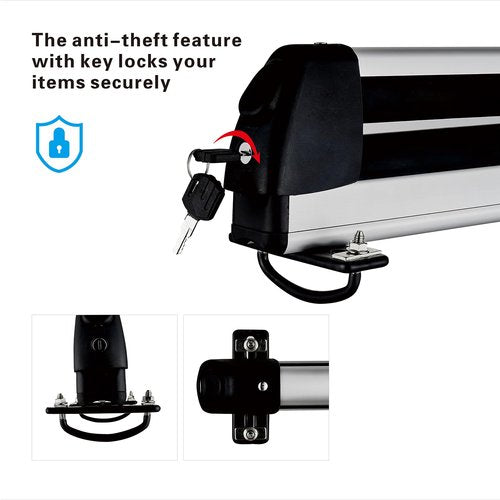 Snowboard roof Rack for Fishing Rods Skis Snowboard Skateboard Kayak Paddles Water Skis & More Rides Quietly Universal Mounting Easy to Use and Locking