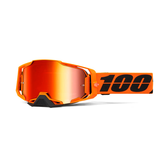 100% ARMEGA Premium Protective Sport Goggles with Ultra HD Lens & Nose Guard (CW2 - Mirror Red Lens)