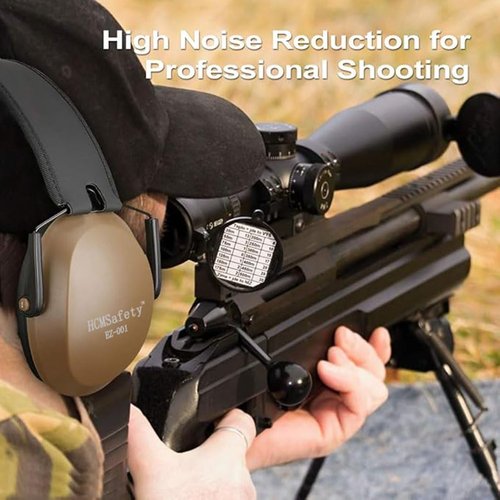 HCMSafety Professional Noise-Cancelling Earmuffs, 22dB Noise Reduction, Portable Foldable Design,Lighter Weight Noise Reduction Earmuffs,Easy to store and carry