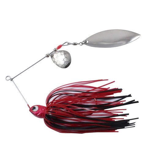 Northland Fishing Tackle Reed Runner Tandem Spin - Premium Spinner Baits for Freshwater - Lures for Bass, Pike, and Musky, White Shad, 1/2 Oz