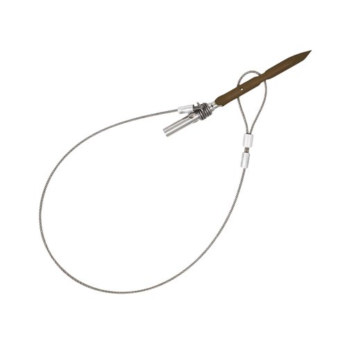 Scuba Choice 4" Gulf Fixed Wing Slip Tip for Spearfishing, Tri-Cut 6mm Thread with 3/8" Slide Ring, 23" Multi-Braid Wire, Stainless Steel Coil Adapter, Durable & Reliable