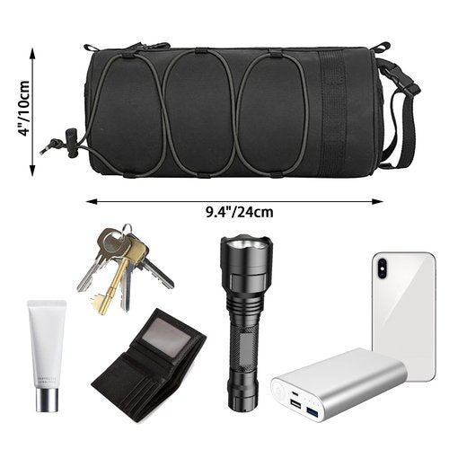 SCORYULE 2.5L Bike Handlebar Bag, Waterproof Bicycle Accessories, Bike Frame Front Pouch with Zipper and Shoulder Strap