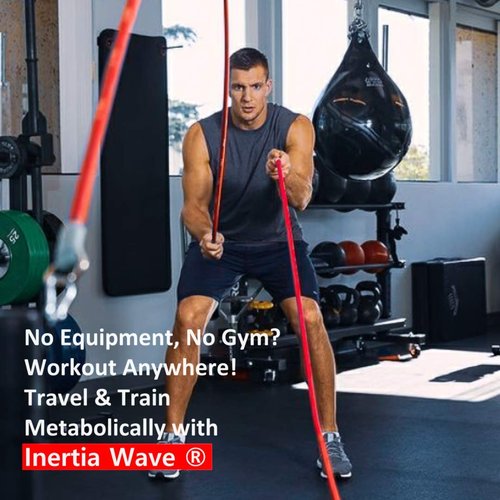Gronk Fitness Inertia Wave Edition | Dynamic Rubber Battle Ropes Alternative for Home and Gym | Maximize Calorie Burn | Revolutionary Fitness Equipment for Abs and Full Body Workout | Get Results